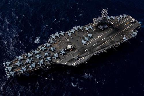 Tàu sân bay hạt nhân USS Ronald Reagan đang trong biên chế Hạm đội 7 của hải quân Mỹ. Ảnh: Hải quân Mỹ.