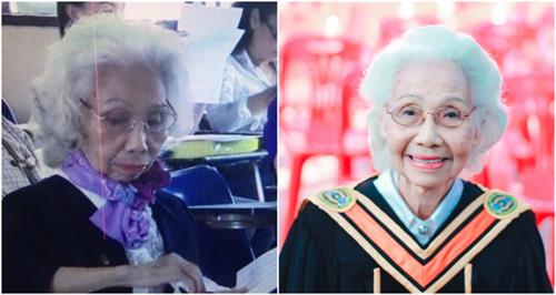 Cụ bà nhận bằng cử nhân khi gần 90 tuổi