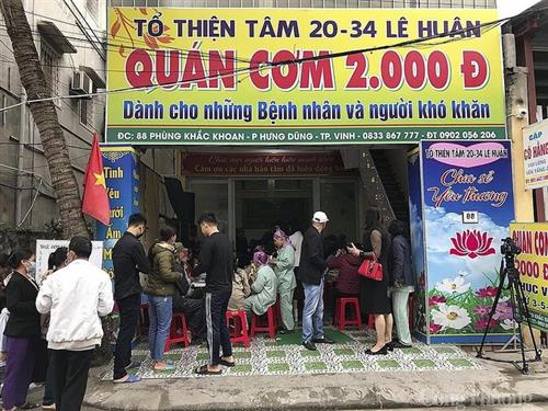Quán cơm Thiện tâm tại Nghệ An