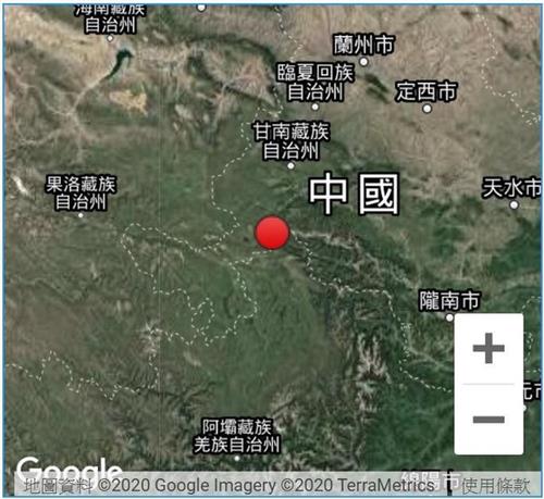 Trận động đất mạnh 3,2 độ richter làm rung chuyển quận Zoige, tỉnh Tứ Xuyên ở độ sâu 8 km. Ảnh: Google