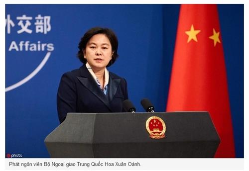 Phát ngôn viên Bộ Ngoại giao Trung Quốc Hoa Xuân Oánh.