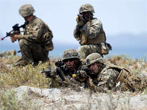 Quân đội Mỹ tham gia cuộc tập trận chung “Balikatan” với Philippines vào tháng 4-2015. Ảnh: BANGKOKPOST/REUTERS